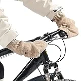 KATEL Manoplas de barra - Guantes de mango para clima frío | Aguja gruesa para tejer guantes de mango de bicicleta, guantes de bicicleta de invierno para ciclismo al aire libre