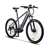 nakxus Bicicleta eléctrica 27M202 E Bike de 27,5 Pulgadas, Motor Central máximo, Alcance hasta 150 km, con Shimano de 9 velocidades, Bicicleta Urbana para Hombre y Mujer