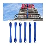 JNNJ 6 Piezas Correas De Amarre Strap De Amarre, Lazos De Amarre para Motocicletas Lazos Amarro Suaves Correas Amarro, Correa Trinquete Correas Sujección Cinta para Remolque Acarreo(Azul)