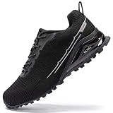 Kricely Zapatillas de Trail Running Hombre Outdoor Antideslizantes Transpirables Zapatos de Senderismo Zapatillas Trekking Tenis Calzado Deporte Ligero Casuales Sneakers Negro 43