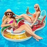 Gontence Hinchables para Piscina 2-Personas Colchoneta Hinchable Piscina Adultos - Colchoneta Piscina - Flotadores Piscina - Inflables para Piscina Flotador Piscina - Colchoneta Hinchable Playa
