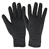 ALPIDEX Guantes Interiores Running Correr Ciclismo Invierno Ligeros Finos Calientes Primera Capa Termico Deportivo, Tamaño:M, Color:Black