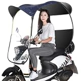 fUfIzU Cubierta Universal para Parasol De Motocicleta Eléctrica, Cubierta Impermeable para Lluvia De Scooter, Cubierta De Paraguas con Dosel para Coche con Batería,Negro,C