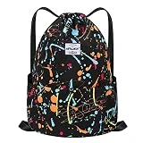 HAWEE Impermeable Casual Mochila con Cordón Grande Deporte Bolso de Gimnasia Mochila de Cuerda Unisex para Mujer Hombre Vida Cotidiana Aire Libre Yoga Escuela Playa Nadar