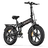 ENGWE Bicicleta Electrica Plegable Bici Electricas Adulto | 20'×4.0' Fat Tire | Motor de 250W | 25KM/H | 48V 13Ah Batería | 7 Velocidades | E Bike Todo Terreno EP-2 Pro EU