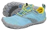 SAGUARO Mujer Barefoot Zapatillas de Trail Running Minimalistas Zapatillas de Deporte Fitness Gimnasio Caminar Zapatos Descalzos para Correr Montaña Asfalto Escarpines de Agua, 055 Azul Cielo, 42 EU
