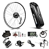 YOSE POWER Kit de conversión de Bicicleta eléctrica de 28'' 36V350W Motor Trasero, Kit de conversión de Bicicleta eléctrica de 28' (700C) para Casete con Controlador Integrado Batería Hailong 36V13Ah