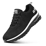 Zapatillas Hombre Mujer de Running Transpirables Zapatillas de Deporte y Zapatos para Correr Gimnasio, Deportes y Trekking Atlético Negro Blanco 835WhiteBlack-40