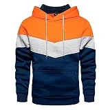 Sudadera con capucha para hombre, manga larga, informal, gruesa, para pareja, clásica, a juego de colores, cómoda sudadera con capucha para hombre, adecuada para deportes, otoño e invierno, camiseta