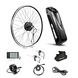 YOSE POWER Kit de conversión para Bicicleta eléctrica de 26', Motor Trasero de 26'', E-Bike Juego Completo de 36V 350W Solo para Corona de Rosca, sin Corona de Rosca con batería Hailong de 36V 13Ah
