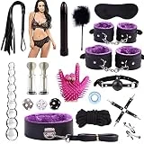 TKLIFE Portátil Pilates Bar Set con Bandas de Resistencia, Pilates Bar para Gimnasio en casa para apoyar el Entrenamiento Total del Cuerpo, púrpura (C-98)