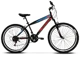 Bicicleta MTB Geroni Magnum de 27,5 pulgadas, amortiguada, cambio de 21 velocidades, freno V-Brake (rojo)