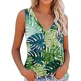 Chaleco Hawái Entrenamiento Top Verano Tee Túnica Blusa Casual Top Slim Casual Jersey Tops Atlético Top Hippie Camisas Entrenamiento 90 Vintage Impresión