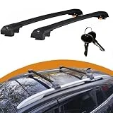 Cross Auto Accessories-Barra Transversal Compatible con Seat Alhambra Mk2 7N 2010-2020; Barras De Techo para Coches con Rieles En El Techo, Aluminio Bloqueable, 2 Pcs Negro