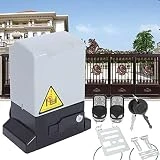 Abridor automático de puertas corredizas, operador de motor eléctrico para puertas corredizas Kit completo de sistema de seguridad de entrada para puertas corredizas de servicio pesado de hasta 800 kg