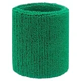 Muñequeras Deportivas for Toalla, Bandas for el Sudor for Tenis, Protector for Baloncesto, Voleibol, Padel, muñequeras Deportivas, 2 uds. (Color : 2pcs Dark Green, Size : A)