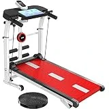 Cintas de Correr, Cinta de Correr mecánica Plegable compacta para el hogar Pantalla LED Audio Bluetooth Multifunción Absorción de Golpes Cinta de Correr silenciosa Máquina para Caminar