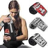 Muñequeras para levantamiento de pesas, grado profesional con trabillas para el pulgar, muñequeras, hombres y mujeres, levantamiento de pesas, crossfit, levantamiento de potencia, correas de