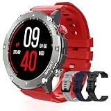 MAPEKS Reloj Inteligente Hombre tactil C21 smartwatch Hombre 3 Corea Extra y 5 Protector Pantalla | Relojes Inteligentes con Llamadas Deportivo Militar | Relojes Inteligentes Hombre | smartwatch…