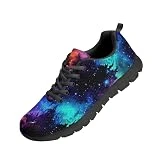 Kuiaobaty Zapatos deportivos para hombre, tenis con textura animal, patrón tribal étnico, casual, de malla, antideslizantes, cómodos, zapatos de trabajo, Nebulosa Galaxia, 42 EU