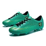 Botines de fútbol, zapatos de fútbol cómodos y transpirables, botines de fútbol ligeros para hombres, para césped de entrenamiento profesional juvenil en interiores ( Color : Green AG , Size : 45 EU )
