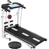 Cintas de Correr, Cinta de Correr mecánica Plegable compacta para el hogar Pantalla LED Audio Bluetooth Multifunción Absorción de Golpes Cinta de Correr silenciosa Máquina para Caminar