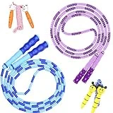 Binjor 4pcs Cuerda Saltar Fitness Cuentas Suaves Cuerda De Salto Deporte Comba De Saltar Sin Enredos Ajustable con Mango Antideslizante 118inch para NiñOs Y NiñAs Entrenamiento Aire Libre Interior