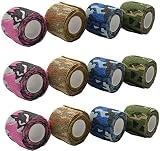 dancepandas Vendaje Camuflaje, 12 Piezas Adhesivo Autoadhesivo Vendas en elástico,Fijación Vendajes(5 * 4.5 cm)