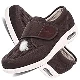 Aocase Zapatillas Juanetes Mujer Calzado Diabeticos Hombre Zapato Juanete Zapatillas Mujer Ancho Especial Calzado para Fascitis Plantar Zapatos Osteoartritis Pies Anchos,Marrón,40EU