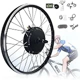 ATSUKO Kit de Conversión para Bicecleta 48V 1500W, 20' 24' 26' 27.5' 28'29' 700C Kit de Motor Rueda de Transmisión, con Pantalla LCD3, Motor de Rueda de Cubo sin Escobillas,CassetteFlywheel-27.5'