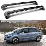 HqSgdMn Portaequipajes para Techo de Coche, Barras transversales para Citroen C4 Grand Picasso 2014+, Aluminio, portaequipajes en la azotea portabicicletas para Kayak
