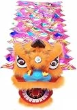 Lion Dance Head Colorful Chinese Dragon Dance Plastic Frame Lion Dance Head Performance Props Traditional Folk Outdoor Sports