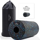 EVEREST FITNESS Rodillo fascial de 30 cm de dureza media en juego con libro de ejercicios (idioma español no garantizado), rodillo de masaje profesional para la espalda y la columna vertebral