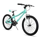 Hiland Climber Bicicleta Infantil 20 Pulgadas para Niños y Niñas de 7, 8, 9, 10, 11, 12, 13, 14 y 15 Años, Bicicletas Infantiles con Horquilla de Suspensión y Freno en V, Verde Menta