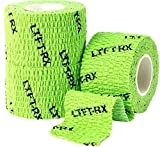 LYFT-RX Weightlifting Hook Grip Tape con Adhesivo para Levantamiento de Pesas Olimpico, Crossfit, WOD, Lifting, Gym, Cinta Halterofilia Flexible, Protege Pulgares Dedos, Finger Thumb Tape, 3 Unidades