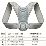 Nuevo De Corrector de cuello-Soporte de soporte ajustable Unisex de postura superior de la espalda para aliviar el hombro de la clavícula y equipos de yoga y fitness Maquinas De Gimnasio (Black, S)