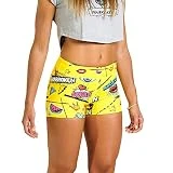 BANBROKEN Short Pantalón Corto Deportivo para Fitness Mujer, Gimnasio, Crosstrainning, Running, Halterofilia, Yoga, Gym etc (YESUN) (S, Amarillo)