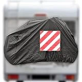ProPlus bicicleta funda para 2 bicicletas con bolsillo para de advertencia Negro