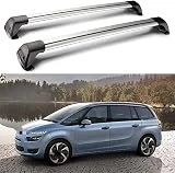 2 × Coche Aleación Aluminio Transversales Bacas para Citroen C4 Grand Picasso 2014+, Carga Transporte Portaequipajes Barras de Techo Desmontable Laterales