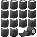 14 Banda Venda Cinta Bendaje Adhesiva Deportiva Tape Crossfit Dedos (Negro)
