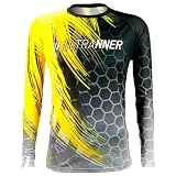 ULTRANNER Bernia - Camiseta Running para Hombre Manga Larga - Tejido Transpirable - Camiseta Ultraligera - Trail, Trekking y Montaña - Amarillo Manga Larga - Talla M