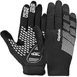 GripGrab Ride Térmicos Cortavientos Acolchados Táctiles con Forro Polar Guantes Ciclismo Invierno, Adultos Unisex, Negro, XL