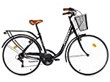 Moma - Bicicleta Paseo Citybike Shimano. Aluminio, 18 velocidades, Ruedas de 28'
