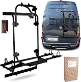 Fabbri Portabicicletas traseras para furgoneta BICI OK MTB para Crafter, 2 bicicletas, color negro