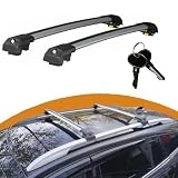 Cross Auto Accessories-Barra Transversal Compatible con Ford Transit Tourneo/Custom Van 2012-2023; Barras De Techo para Coches con Rieles En El Techo, Aluminio Bloqueable, 2 Pcs Gris