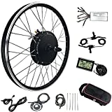 ATSUKO Electric Bicycle Motor Kit 48V 1500W Kit de Conversión para Bicecleta, 20' 24' 26' 27.5' 28'29' 700C Kit de Conversión de Rueda Trasera con LED Display,CassetteFlywheel-20