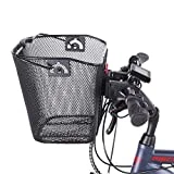 Fischer Cesta para Manillar de Bicicleta eléctrica con fijación rápida, Unisex – Adultos, Negro, engmaschig
