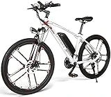 SAMEBIKE Bicicleta eléctrica 26' Bicicleta Montaña Ebike, 48V Batería,Shimano 21 Vel,Pedal Assist,Adultos Urbana City E-Bike