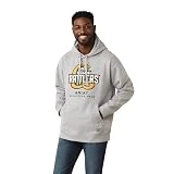 ARIAT Sudadera con capucha Rattlers Snake para hombre, gris jaspeado, Gris brezo, X-Large