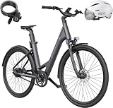 bicicletas electricas adultos,28’’bici electrica ebike urbana ,Pedelec Belt Drive, City Bikes eléctricas Mujer Hombre with Smart App，Velocidad Máxima 25km/h, Pedal Assist Rango Ciclismo 50-100KM